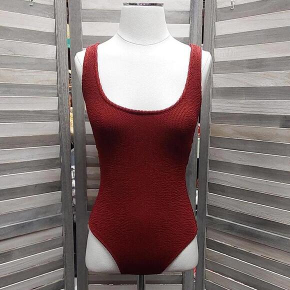 Women's Pucker Square Neck Medium Coverage One Piece Swimsuit | Kona Sol | Small - Picture 1 of 11